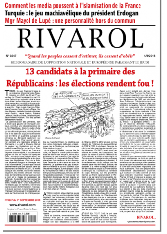 Rivarol n°3247 du 1/9/2016 (Papier)