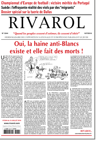 Rivarol n°3244 du 13/7/2016 (Papier)