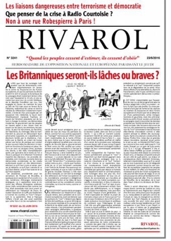 Rivarol n°3241 du 23/6/2016 (Papier)
