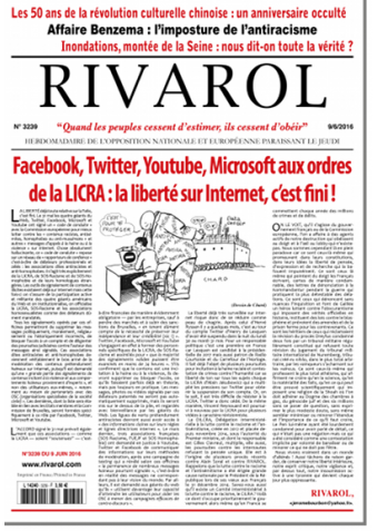Rivarol n°3239 du 9/6/2016 (Papier)