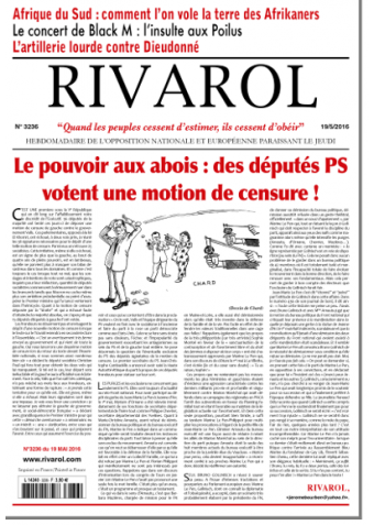 Rivarol n°3236 du 19/5/2016 (Papier)
