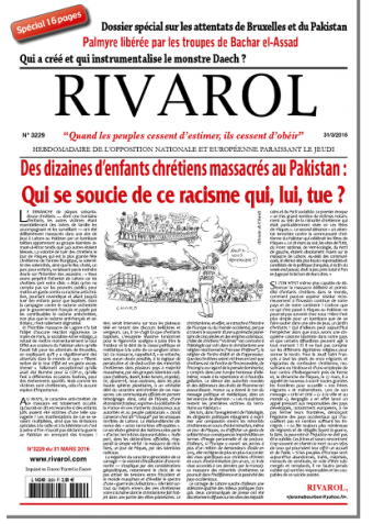 Rivarol n°3229 du 31/3/2016 (Papier)