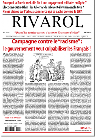 Rivarol n°3228 du 24/3/2016 (Papier)