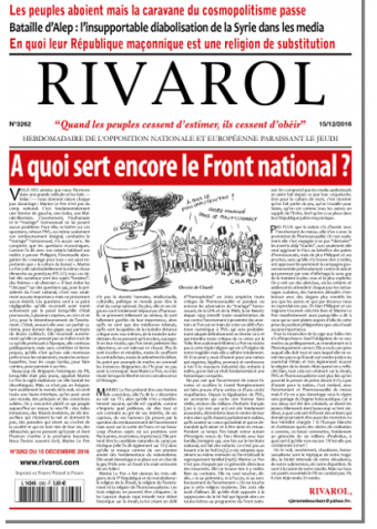 Rivarol n°3262 du 15/12/2016 (Papier)