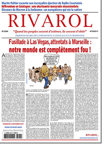 Rivarol n°3299 du 4/10/2017 (Papier)