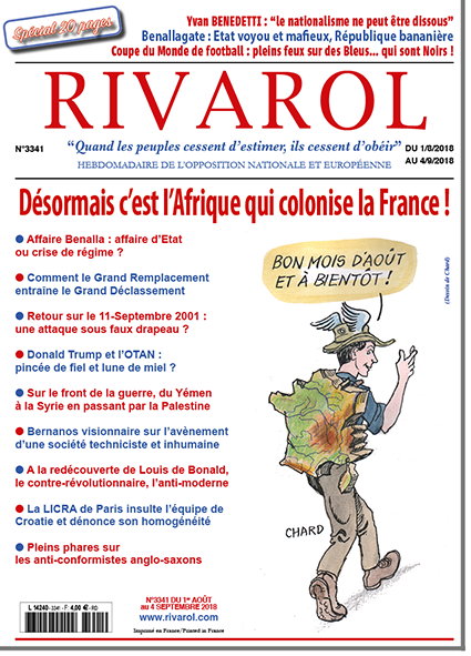 Rivarol n°3341 du 1/8 au 4/9/2018 version numérique (pdf)