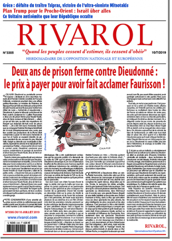 Rivarol n°3385 du 10/7/2019 (Papier)