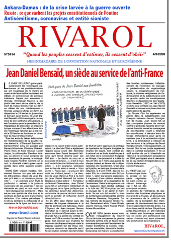 Rivarol n°3414 du 4/2/2020 (Papier)