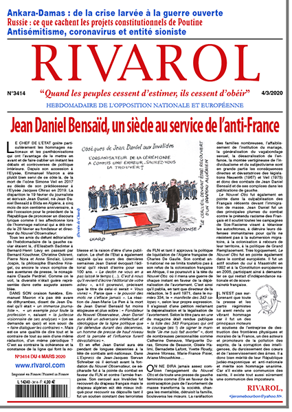 Rivarol n°3414 du 4/2/2020 (Papier)
