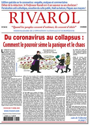Rivarol n°3418 du 1/4/2020 (Papier)