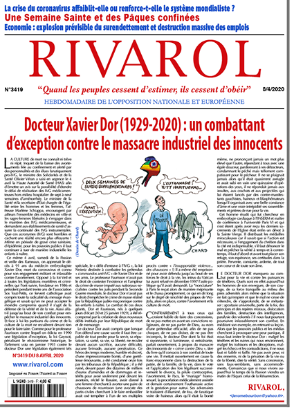Rivarol n°3419 du 8/4/2020 (Papier)