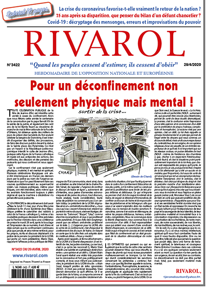 Rivarol n°3422 du 29/4/2020 (Papier)
