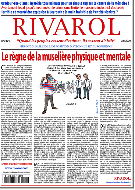 Rivarol n°3436 du 2/9/2020 (Papier)