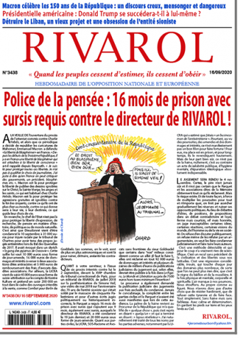 Rivarol n°3438 du 16/9/2020 (Papier)