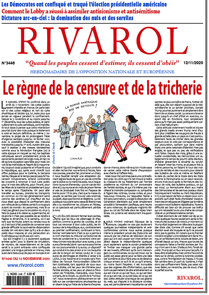 Rivarol n°3446 du 12/11/2020 (Papier)