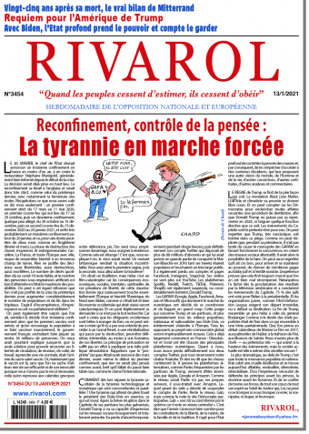 Rivarol n°3454 du 13/1/2021