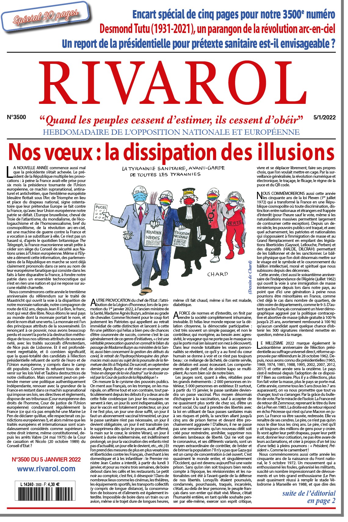 Rivarol n°3500 du 5/1/2022