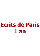 Ecrits de Paris 1 an