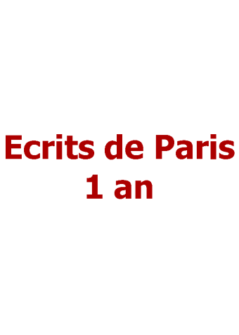 Ecrits de Paris 1 an
