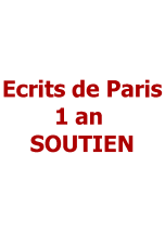 Ecrits de Paris 1 an SOUTIEN