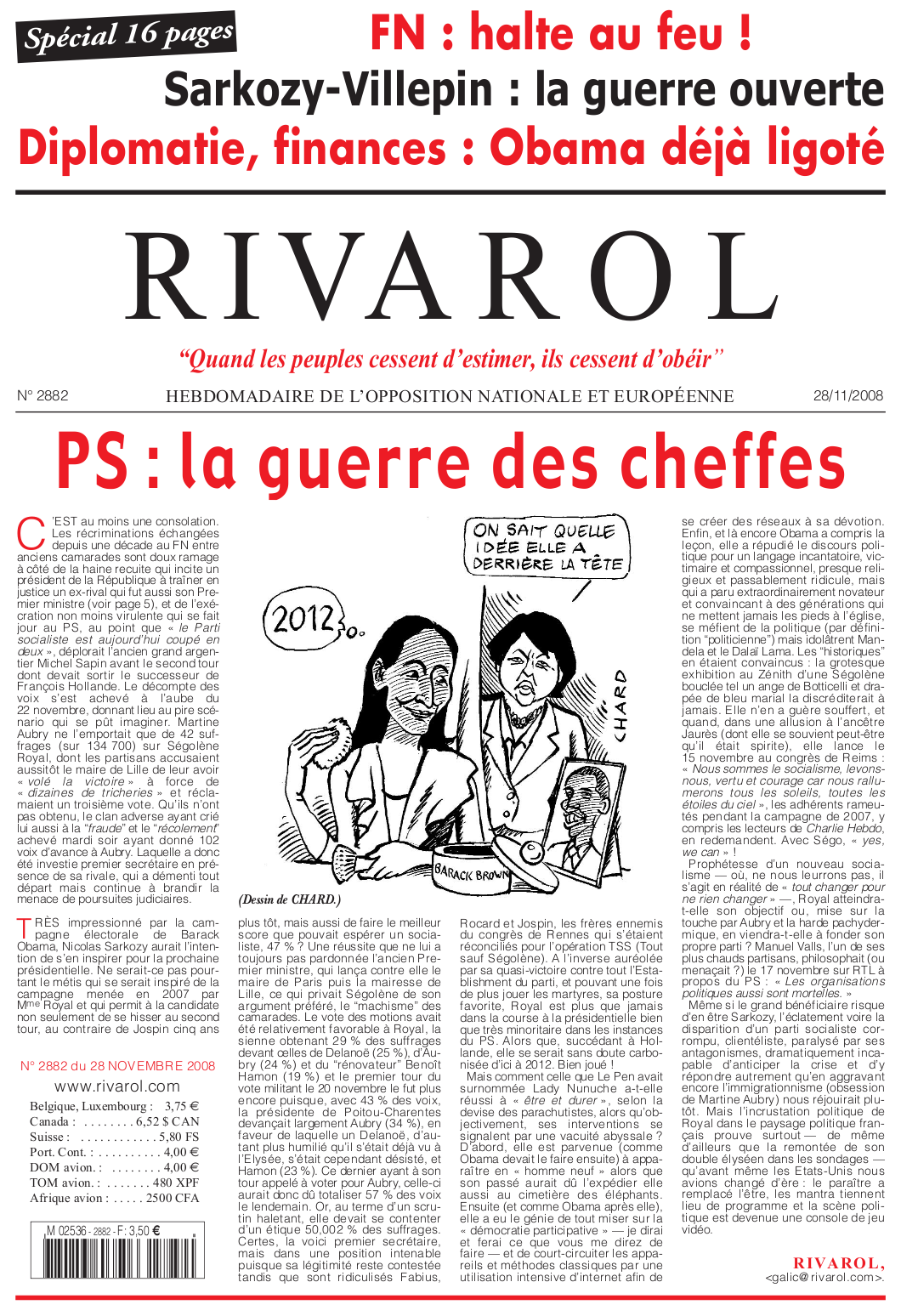 Rivarol n°2882 version numérique (PDF)