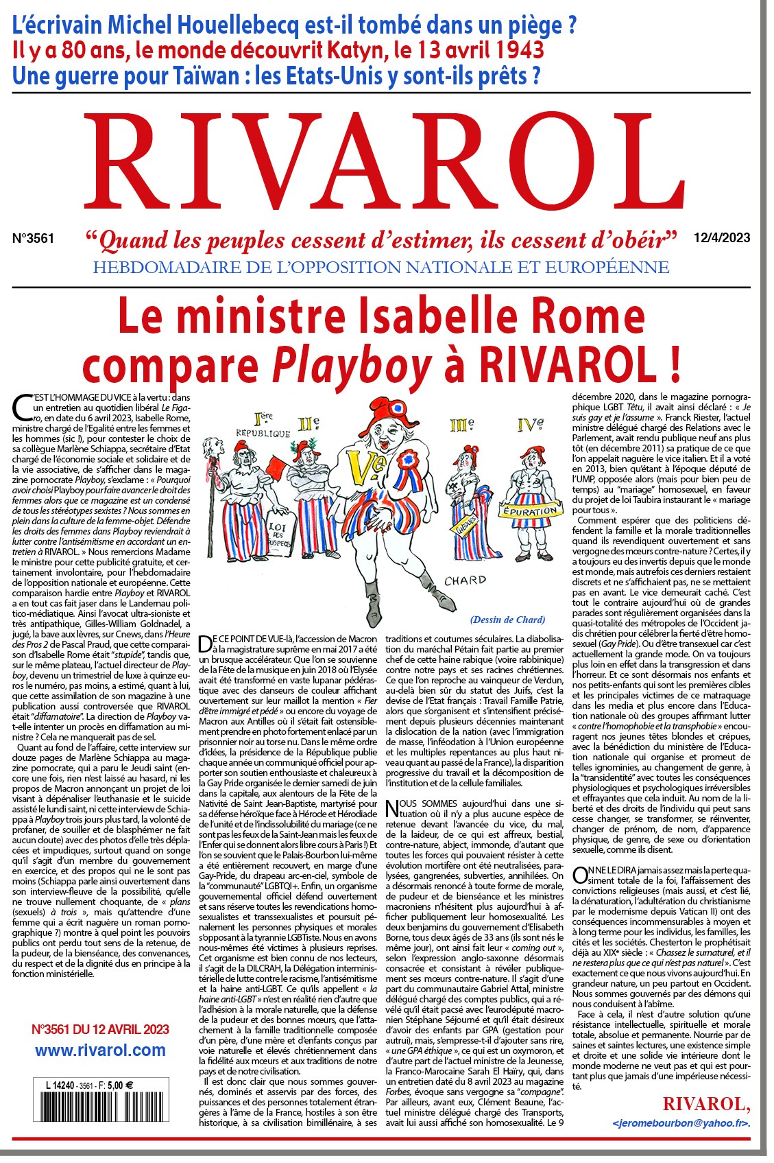 Rivarol n°3561 du 12/4/2023