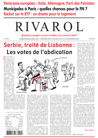 Rivarol n°2844 version numérique (PDF)