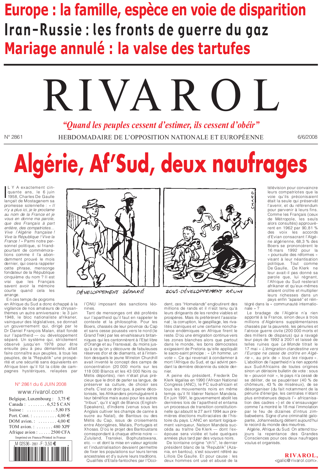 Rivarol n°2861 version numérique (PDF)