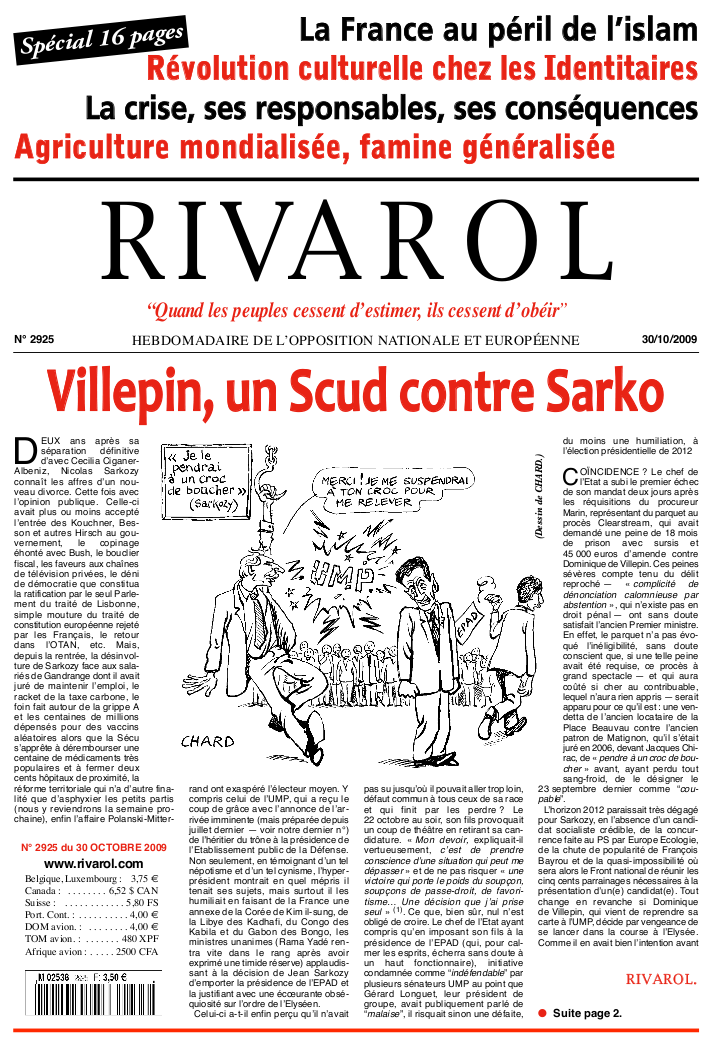 Rivarol n°2925 version numérique (PDF)