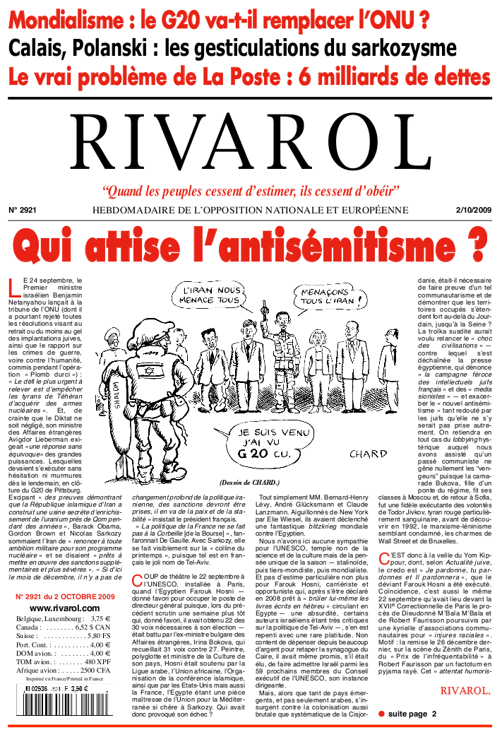 Rivarol n°2921 version numérique (PDF)