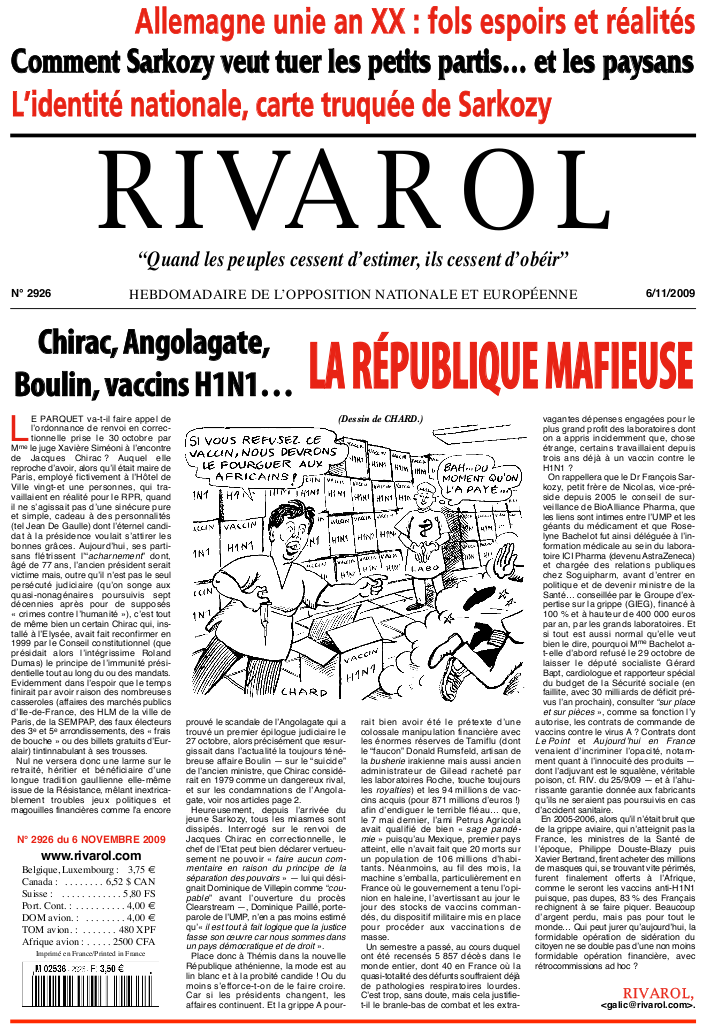 Rivarol n°2926 version numérique (PDF)