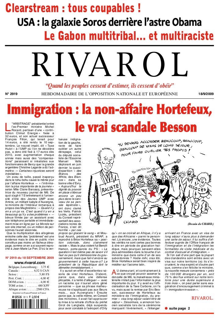 Rivarol n°2919 version numérique (PDF)