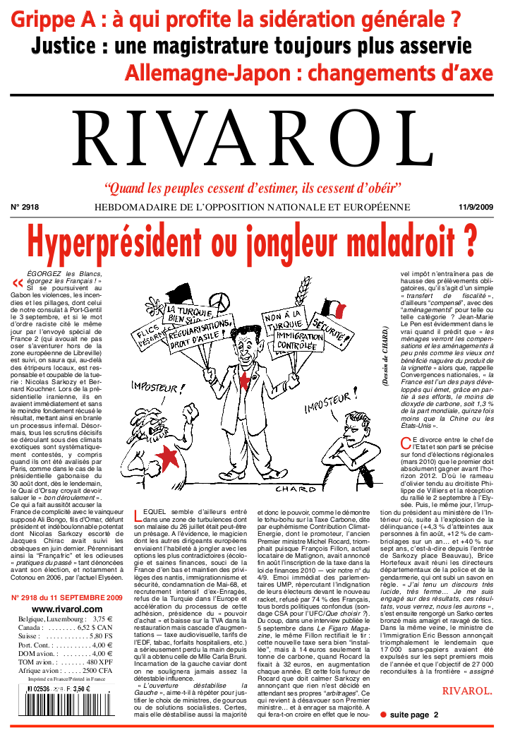 Rivarol n°2918 version numérique (PDF)