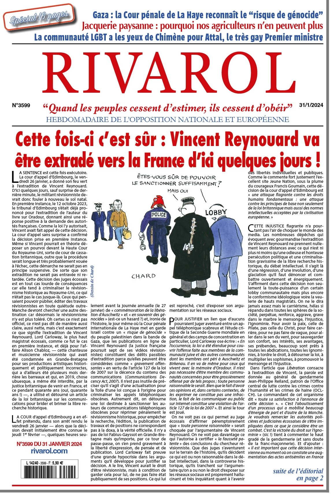 Rivarol n°3599 du 31/1/2024