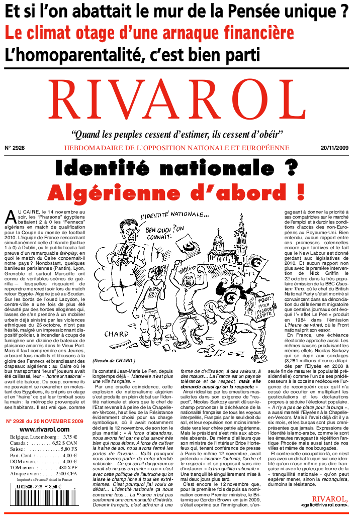 Rivarol n°2928 version numérique (PDF)