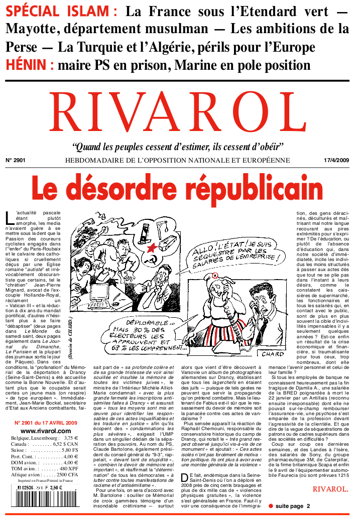 Rivarol n°2901 version numérique (PDF)