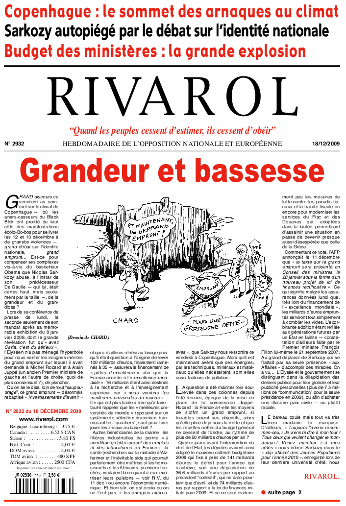 Rivarol n°2932 version numérique (PDF)