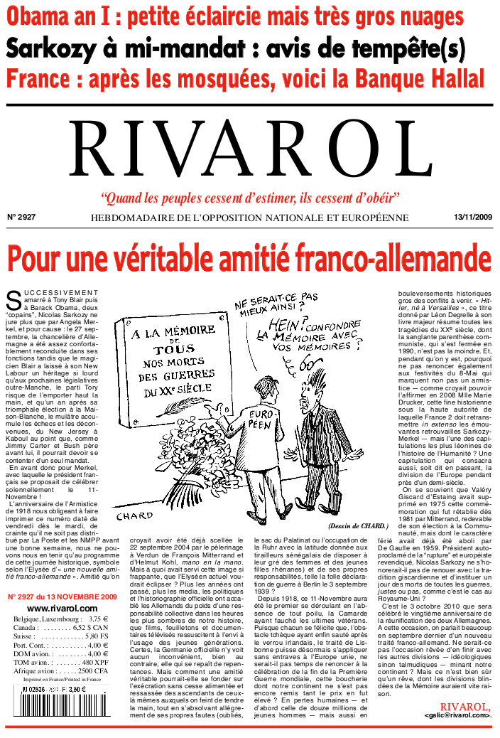 Rivarol n°2927 version numérique (PDF)
