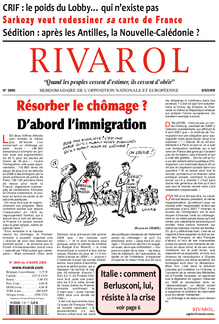 Rivarol n°2895 version numérique (PDF)
