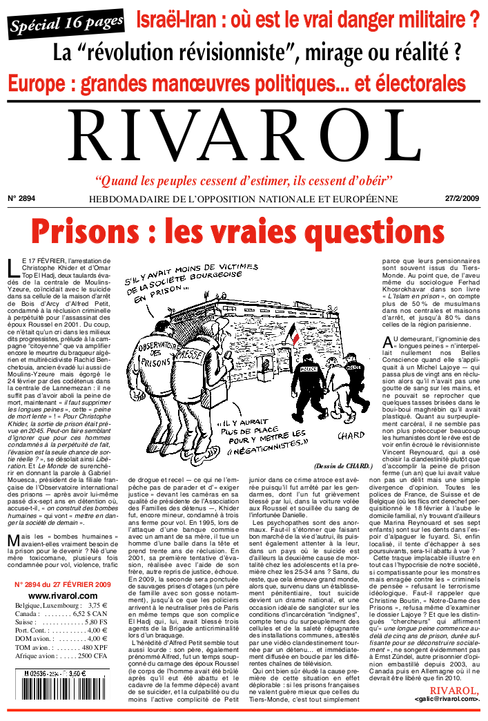 Rivarol n°2894 version numérique (PDF)