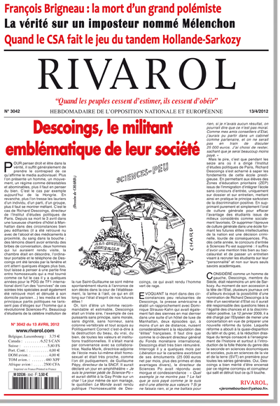 Rivarol n°3042 version numérique (PDF)