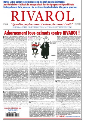 Dernier numéro Rivarol