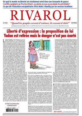 Dernier numéro Rivarol