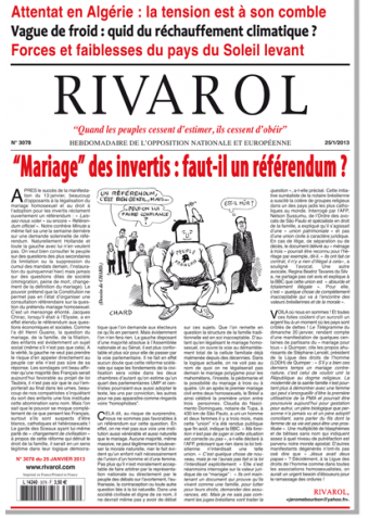 Rivarol n°3077 version numérique (PDF)