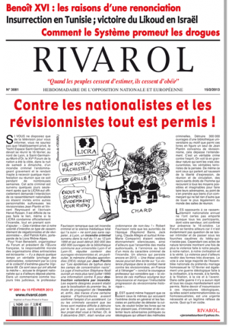 Rivarol n°3081 version numérique (PDF)