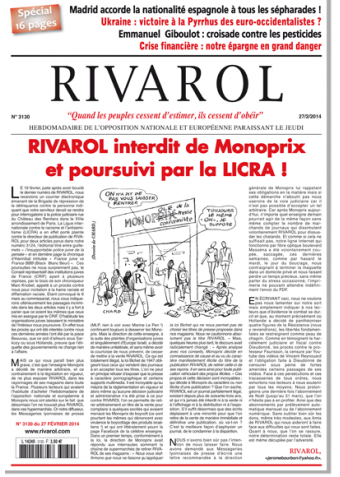 Rivarol n°3130 version numérique (PDF)