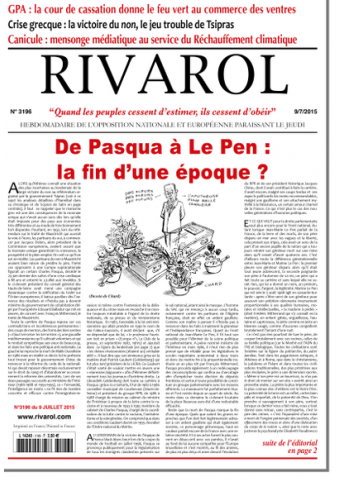 Rivarol n°3196 version numérique (PDF)